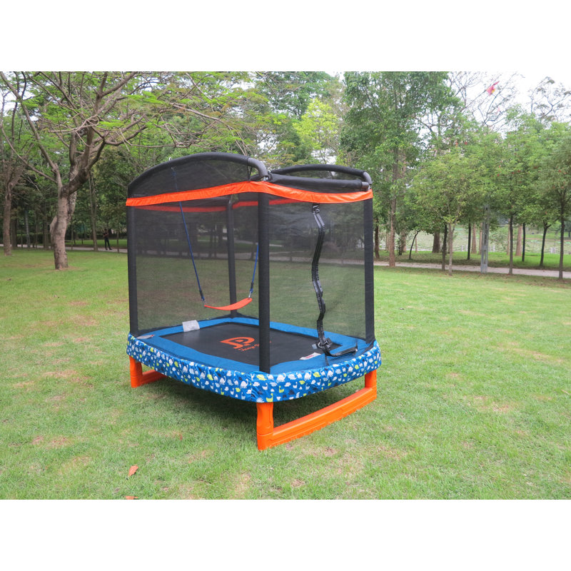 Bounce Master Trampoline 6' Rectangle Trampoline with Safety Enclosure